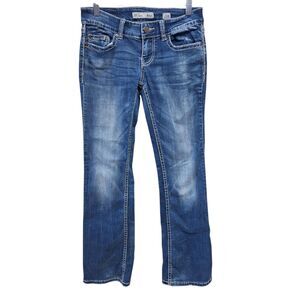Buckle BKE Denim Stella Jeans Women's 25R Dark Denim Low Rise Bootcut Stretch‎
